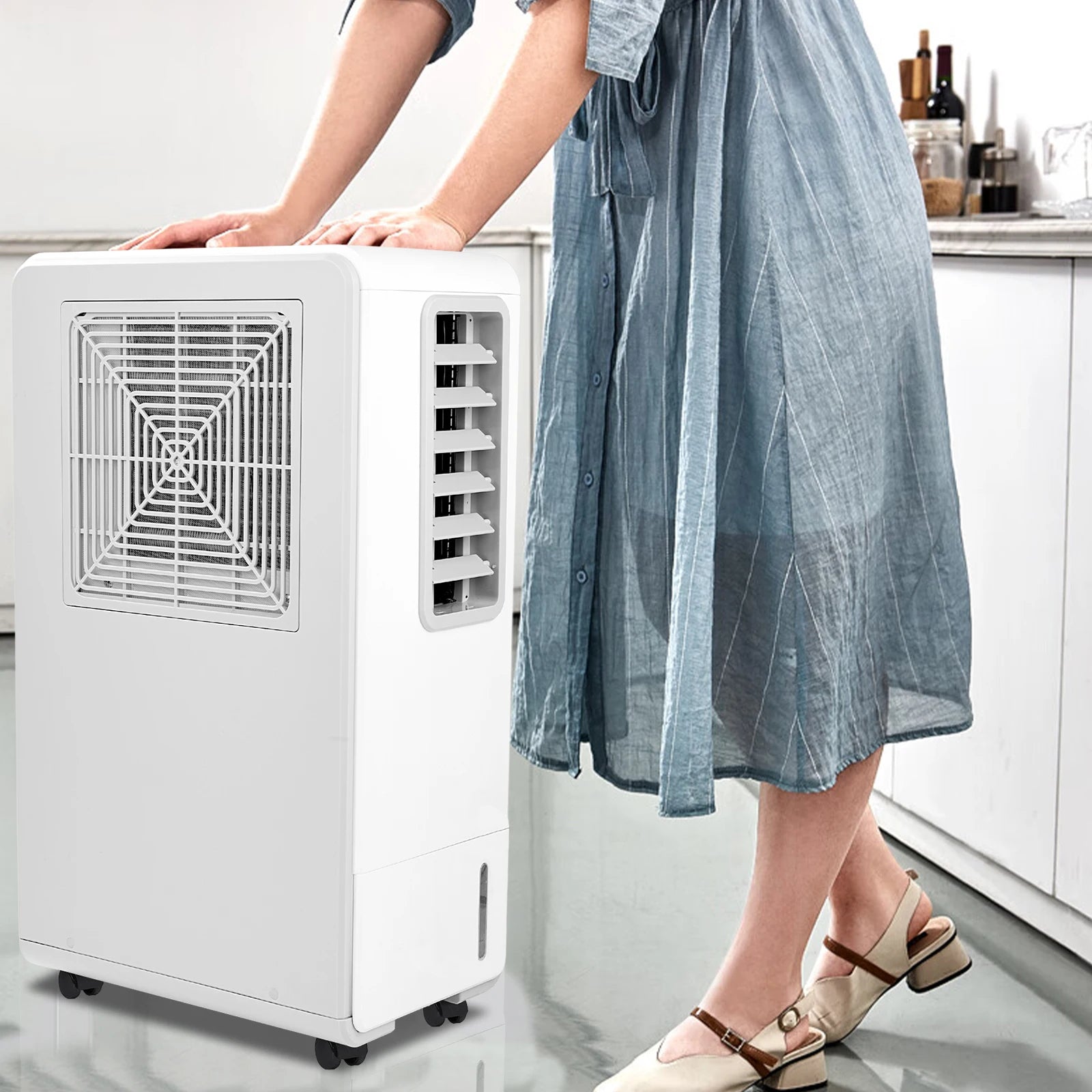 Portable Air Conditioner Mobile Air Cooler Dehumidifier With 24H Timer Remote Control EU Plug For Office Bedroom