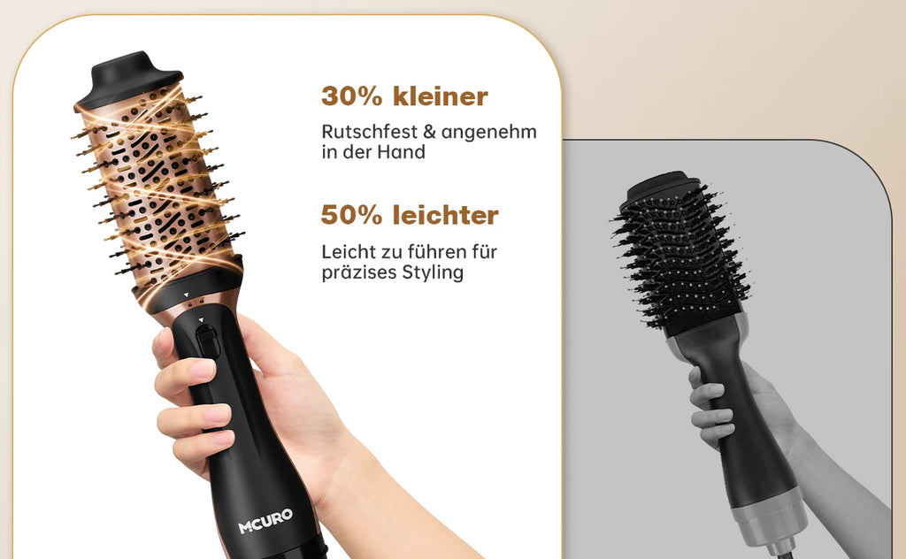 Professional 5-in-1 Hot Air Brush Set, Ionic Technology, 1200W Hair Dryer Styler Tool, 4 Heat Settings, 360° Swivel Cord