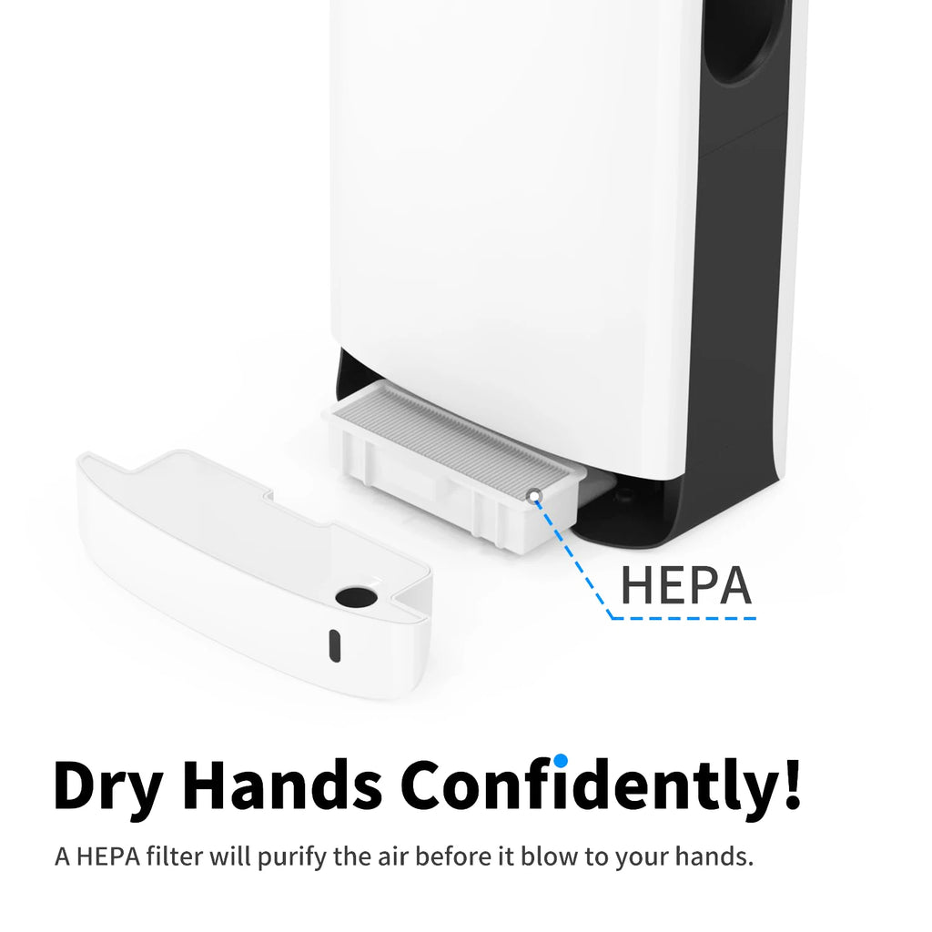 AIKE New Vertical Hand Dryer Slim, HEPA Filtered Jet Hand Dryer for Bathroom,110-220V,Model AK2065