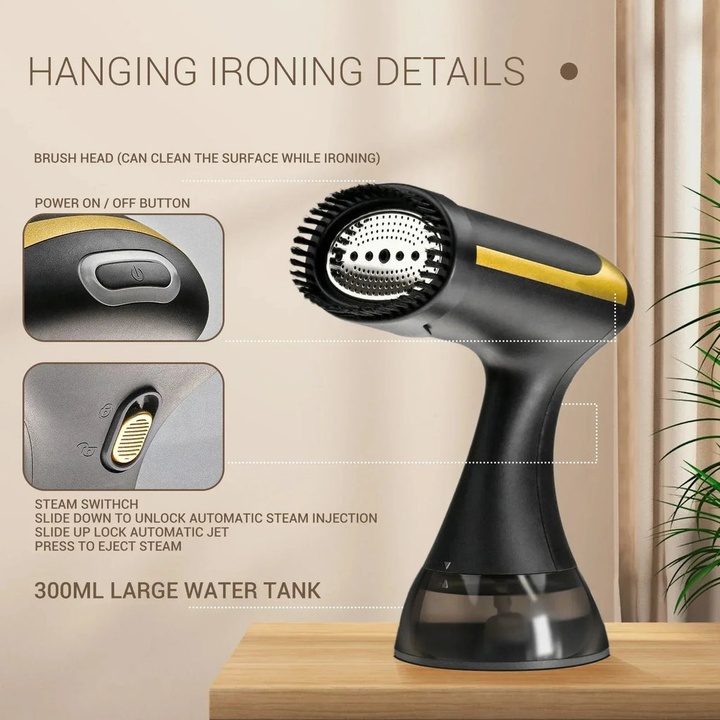Handheld Garment Steamer 1300W Electric Household Fabric Steam Iron 220V Portable Vertical Fast-Heat for Clothes Ironing 350ml