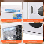 23L Towel Warmer & UV Sterilizer Cabinet, 200W Heated Disinfection with Dual Trays for Salon, SPA, Gym, 70°C & UV Sanitizing