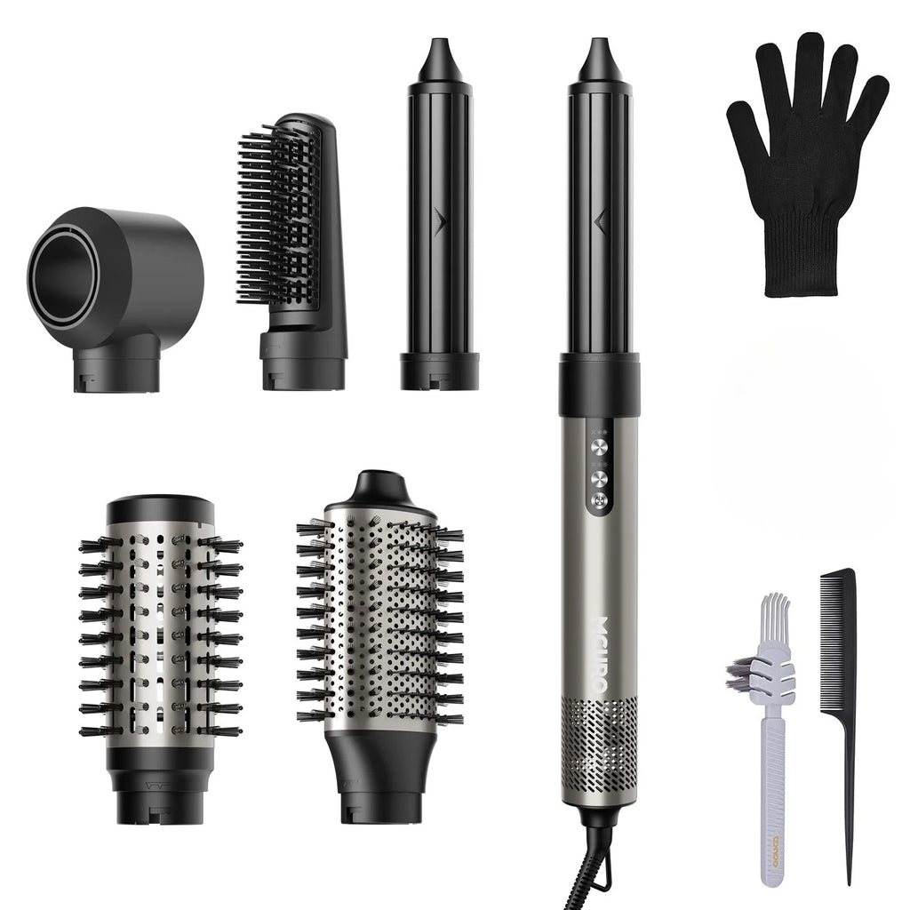 6-in-1 Multi-Hair Styler, Hot Air Brush, 110000 RPM Quick Dry & Styler With Negative Ion, Hair Dryer With 3 Temperature,