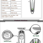 Kemei 1949 All-Metal Hair Trimmer Professional Clipper For Barber Rechargeable Men Electric Beard Shaver Hair Cutting Machine