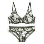 DaiNaFang New Sexy High Quality Women Ultra Thin Thick 75-95 BCDE Cup Bra Sets Lace Push Up Underwear Panties Plus Size Lingerie