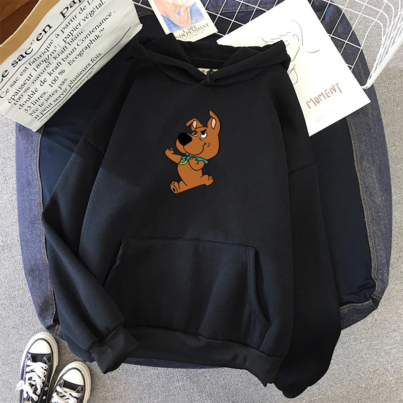 Print pink Cute Dog oversized  Sweatshirt Kawaii Hoodies for Women top clothes Hoody Female Itself  Women's Hoodies Full Sleeve