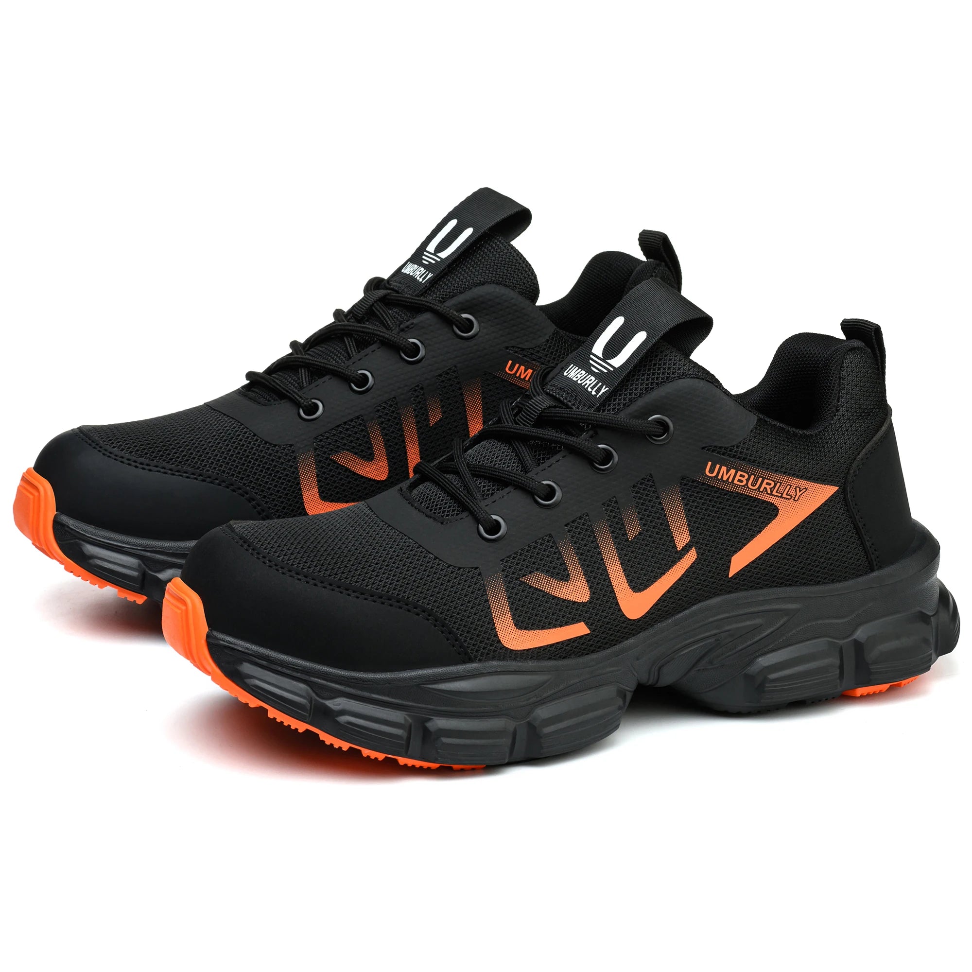 New Arrivals Orange Light Weight Steel Toe Brand MD Sole Fashion Sport Comfortable Breathable Work Safety Shoes for Men