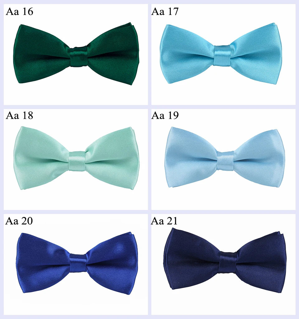 HUISHI 34 Colors Solid Fashion Bowties Groom Kids Formal Colourful Children Cravat Green Marriage Butterfly Wedding Bow ties
