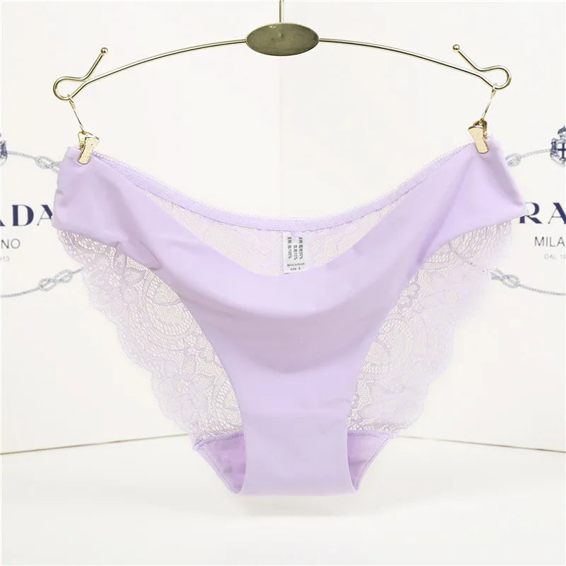 Woman Lace Panties Sexy Transparent Panty Low-Rise Cotton crotch Briefs Plus Size Ladies Underwear Intimates New Hot Sale