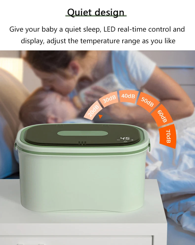 DMWD Household Wet Wipes Heaters Electric Baby Wet Tissue Warmer Portable Heating box Wet Towel Dispenser Thermostat 45-55℃ 220