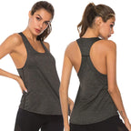 WANAYOU Sleeveless Yoga Shirts Women Quick Dry Running Sports Tank Top Sleeveless Fitness Gym Workout Top Yoga Vest