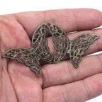 10Pcs Connectors Pendants Butterfly Filigree Flower Wraps Metal Crafts For Embellishments Scrapbooking Jewelry DIY Accessories
