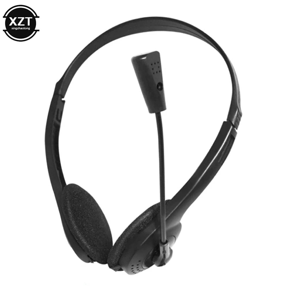 3.5mm Wired Stereo Headset Noise Cancelling Earphone With Microphone Gaming Headphone for Computer Laptop Desktop