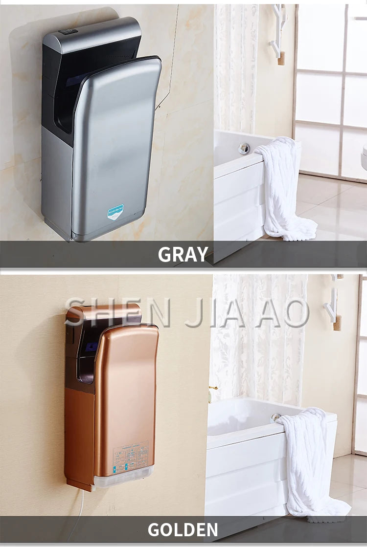 High Speed Hand Dryer Fully Automatic Induction Hand Dryer Hotel Hand Blowing Dual Motor Jet Quick Hand Dryer 2000W