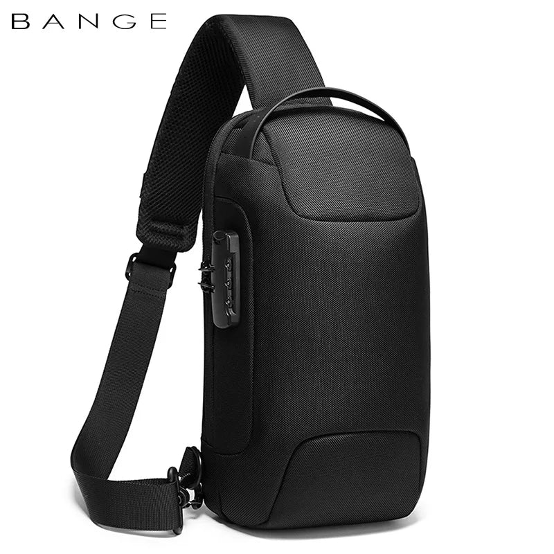 BANGE Hot Chest Bag New Anti-thief Men Crossbody Bag Waterproof Shoulder Bags USB Charging Short Trip For Male Travel Pack Main image