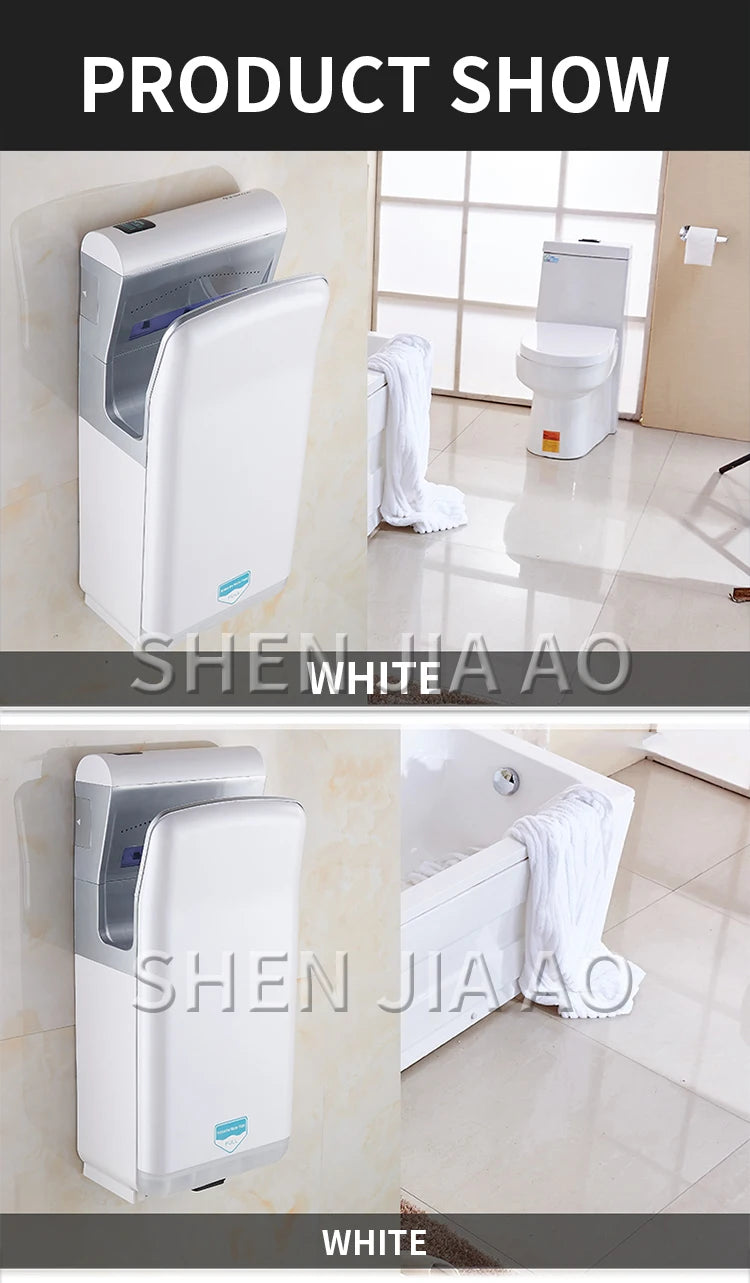 High Speed Hand Dryer Fully Automatic Induction Hand Dryer Hotel Hand Blowing Dual Motor Jet Quick Hand Dryer 2000W