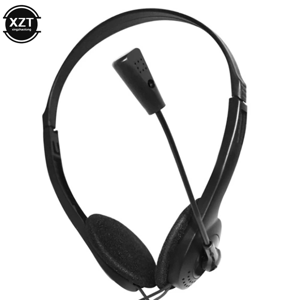 3.5mm Wired Stereo Headset Noise Cancelling Earphone With Microphone Gaming Headphone for Computer Laptop Desktop