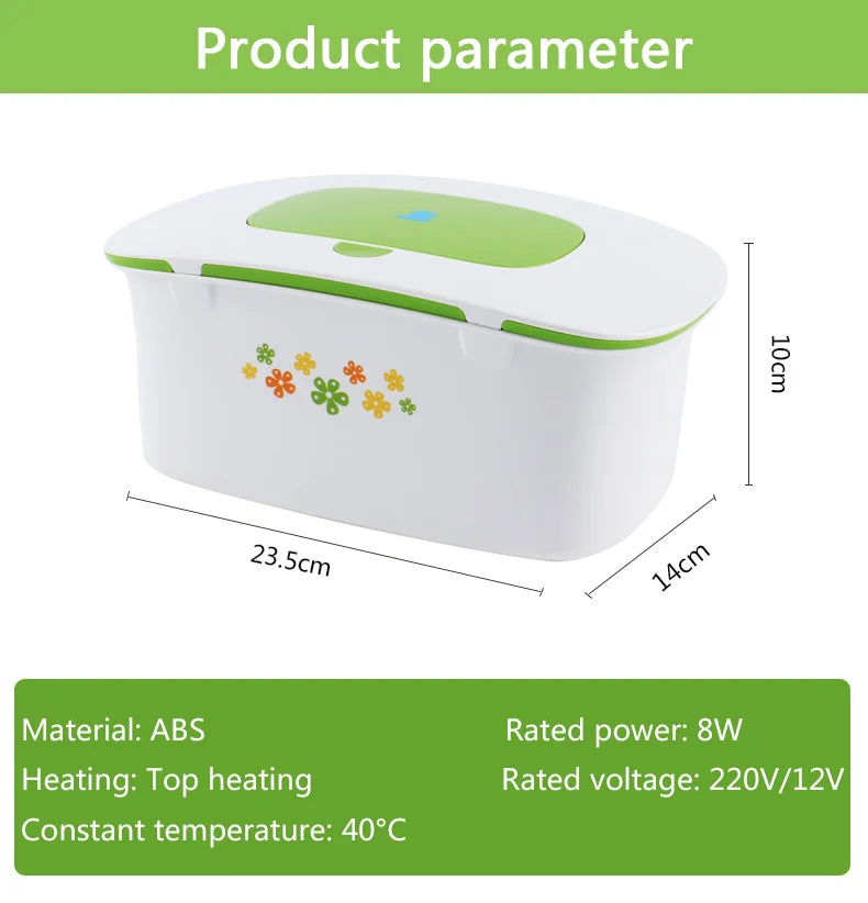 DMWD Home And Car Dual Use Wipes Heater Baby Wet Tissue Heating Box Facial Mask Heating Machine Towel Warmer 40℃ Constant Temp