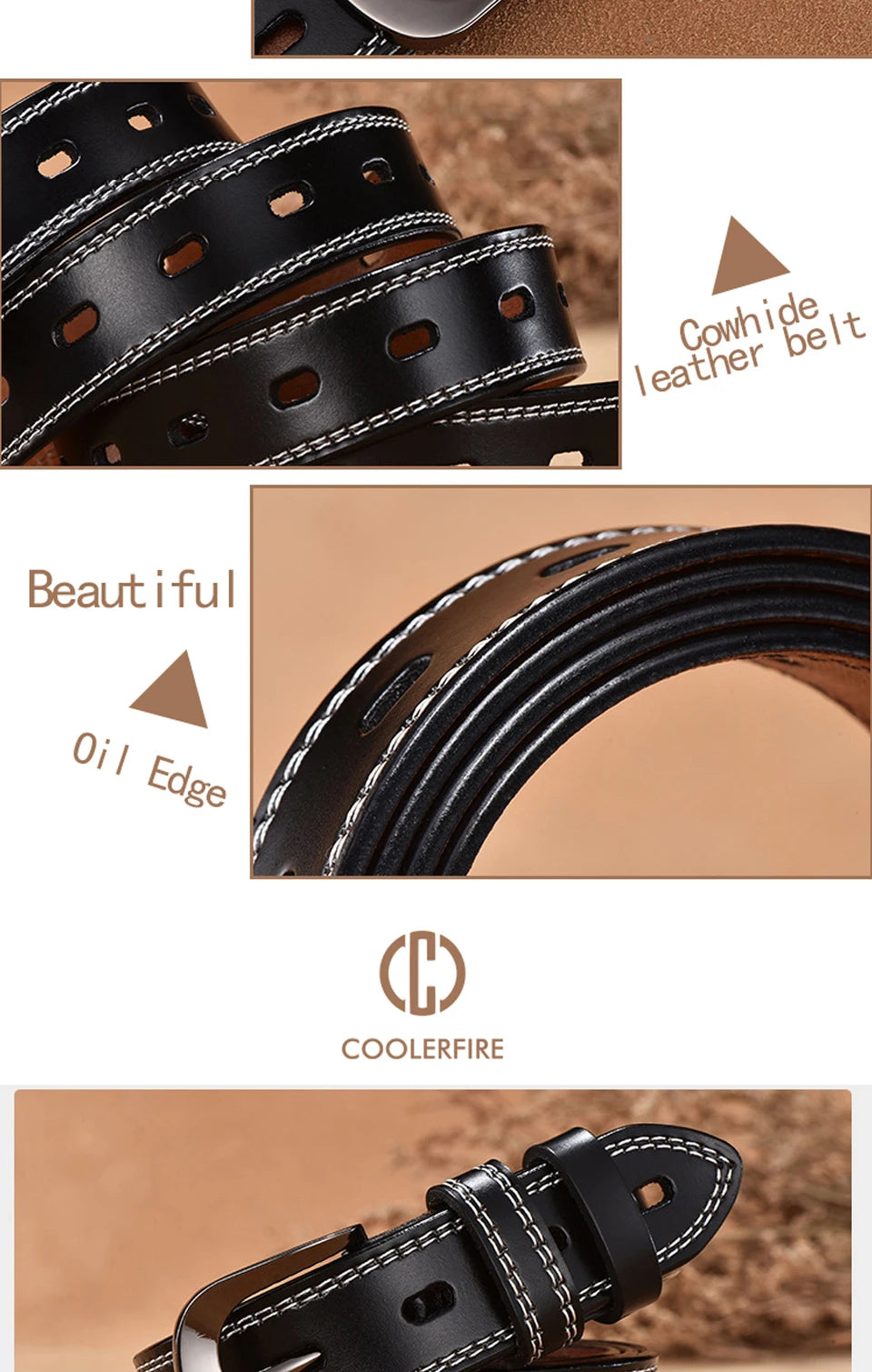 Women Genuine Leather Belt For Female Strap Casual All-match Ladies Adjustable Belts Designer High Quality Brand