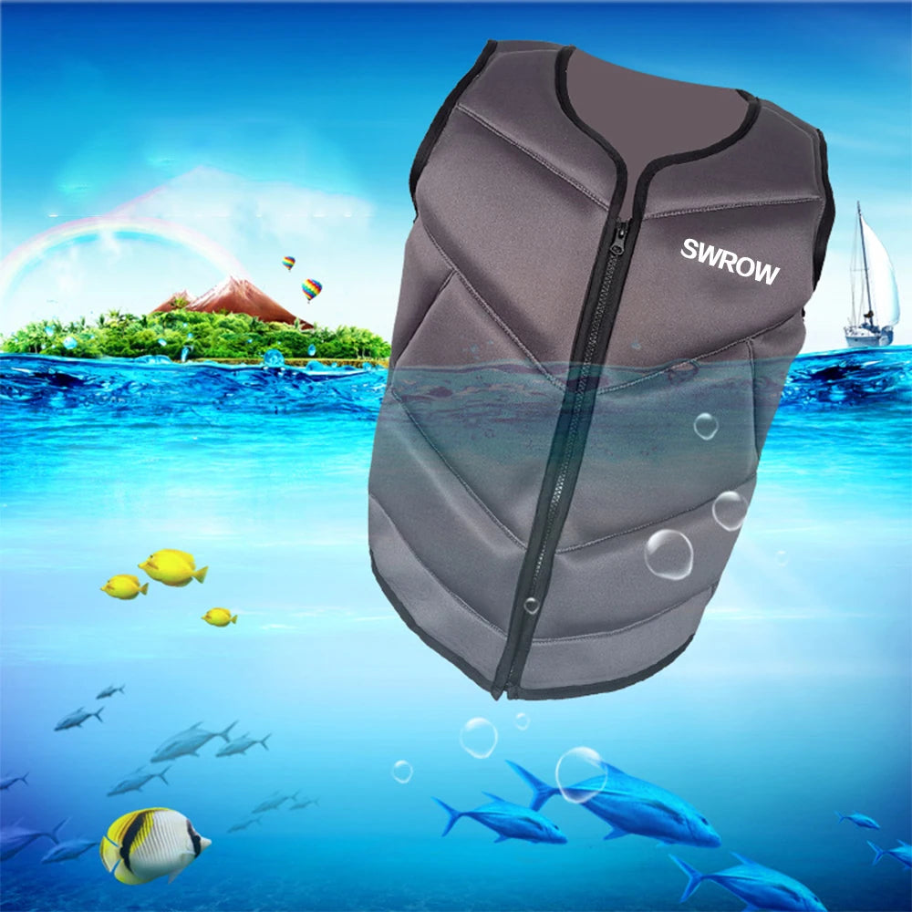 Neoprene life jacket the fishing vest water jacket sport adult children life vest clothes swim skating ski rescue boats drifting