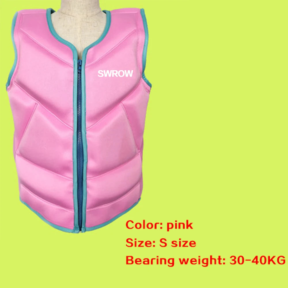 Neoprene life jacket the fishing vest water jacket sport adult children life vest clothes swim skating ski rescue boats drifting