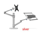 OL-3L aluminum silver Ergonomics 10"-17" desk laptop stand 32" monitor desktop bracket computer mount full motion column bar