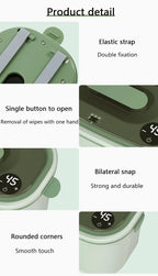 DMWD Household Wet Wipes Heaters Electric Baby Wet Tissue Warmer Portable Heating box Wet Towel Dispenser Thermostat 45-55℃ 220