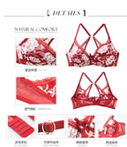 DaiNaFang New Sexy High Quality Women Ultra Thin Thick 75-95 BCDE Cup Bra Sets Lace Push Up Underwear Panties Plus Size Lingerie