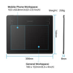 HUION HS64 Graphic Tablet 6Inch Drawing Tablets Digital Pen Pad Writing Drawing Board 8192 Stylus for Android Windows Mac Laptop