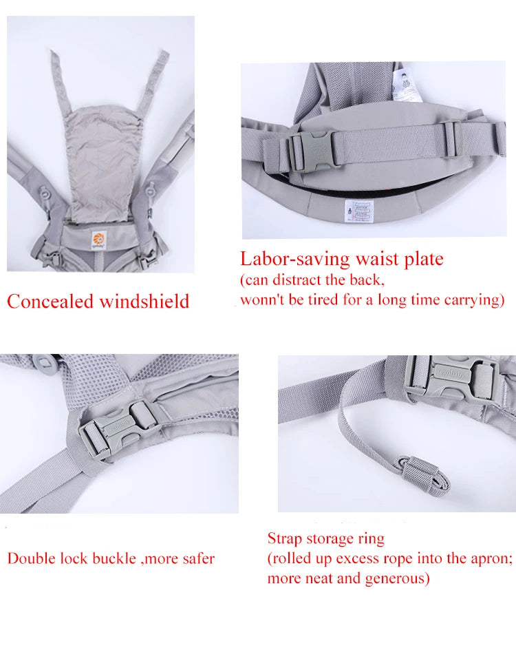 Egobaby Baby Carrier Ergonomic Kangaroo Infant Kid Sling Back Front Facing Backpack Wrap Baby Bag 0-36 Months