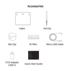 HUION HS64 Graphic Tablet 6Inch Drawing Tablets Digital Pen Pad Writing Drawing Board 8192 Stylus for Android Windows Mac Laptop