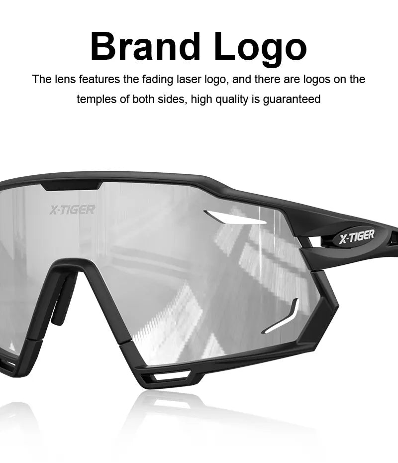 X-TIGER Cycling Glasses UV400 Photochromic Cycling Sunglasses Sports Polarized Men's Sunglasses MTB Racing Bike Glasses Eyewear