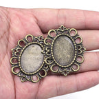 10Pcs Connectors Pendants Butterfly Filigree Flower Wraps Metal Crafts For Embellishments Scrapbooking Jewelry DIY Accessories