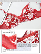 DaiNaFang New Sexy High Quality Women Ultra Thin Thick 75-95 BCDE Cup Bra Sets Lace Push Up Underwear Panties Plus Size Lingerie