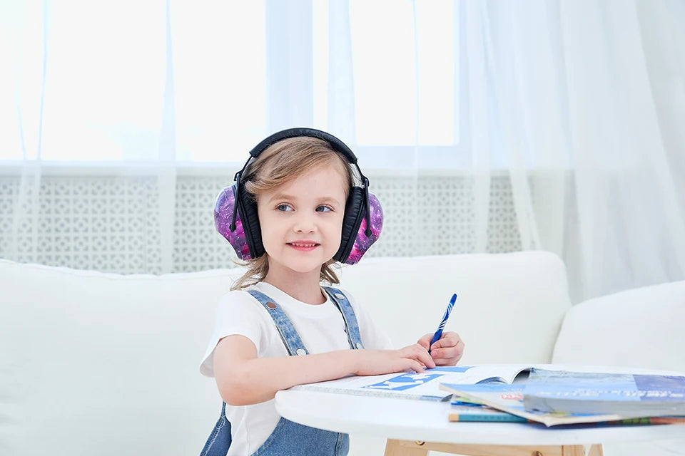 ZOHAN Ear Protector Passive Earmuffs NRR22DB Anti-noise Reduction hip-hop Safety Ear Muffs for kid girls boys