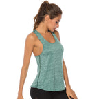 WANAYOU Sleeveless Yoga Shirts Women Quick Dry Running Sports Tank Top Sleeveless Fitness Gym Workout Top Yoga Vest
