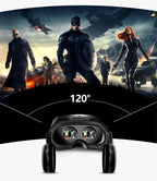 Virtual Reality VR Glasses IMAX Huge Screen HD 3D Glasses Google Cardboard Box VR Headset Helmet for 5-7" Phone,Support Gamepad