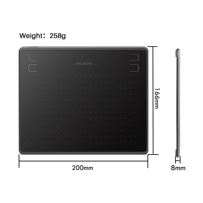 HUION HS64 Graphic Tablet 6Inch Drawing Tablets Digital Pen Pad Writing Drawing Board 8192 Stylus for Android Windows Mac Laptop