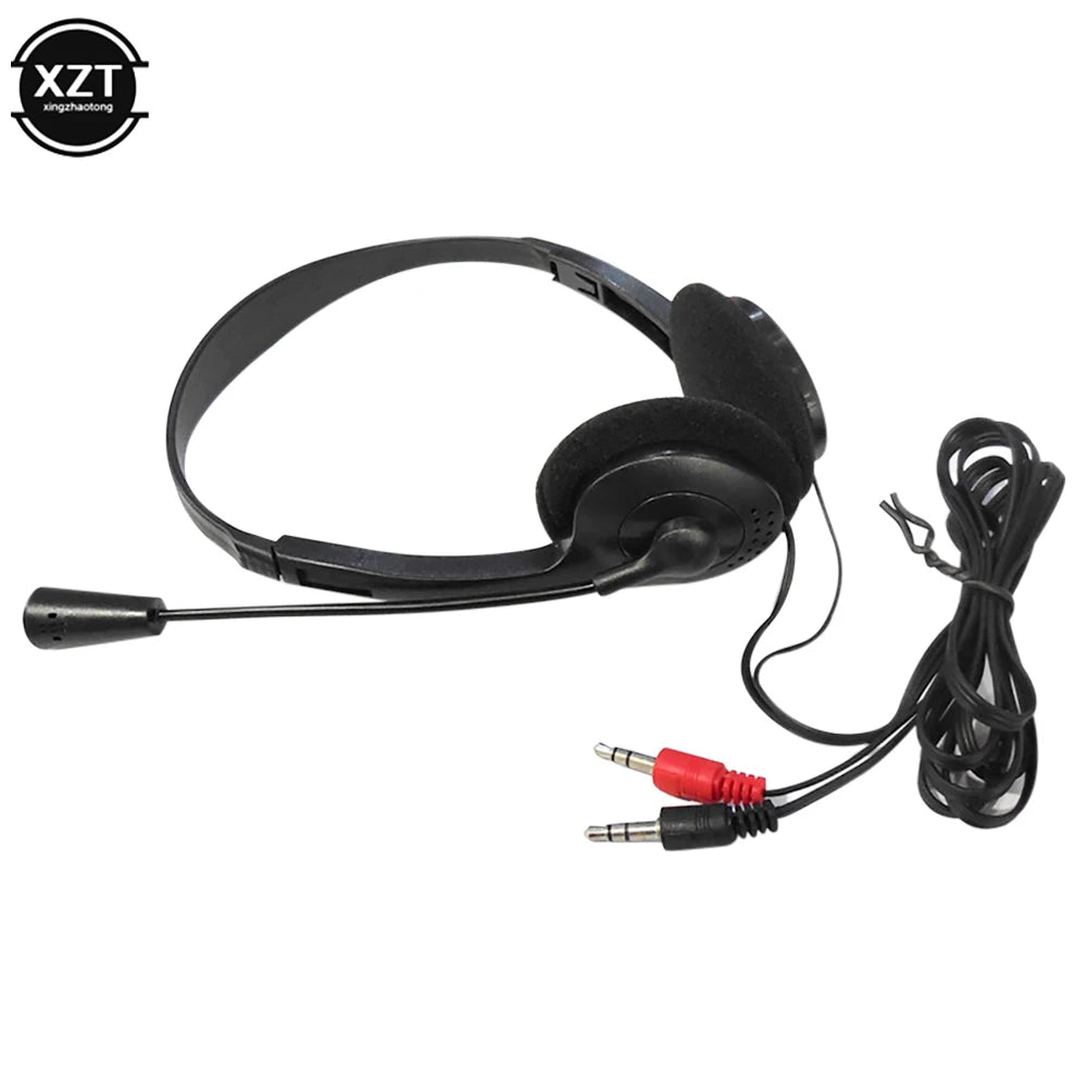 3.5mm Wired Stereo Headset Noise Cancelling Earphone With Microphone Gaming Headphone for Computer Laptop Desktop