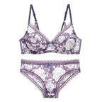 DaiNaFang New Sexy High Quality Women Ultra Thin Thick 75-95 BCDE Cup Bra Sets Lace Push Up Underwear Panties Plus Size Lingerie