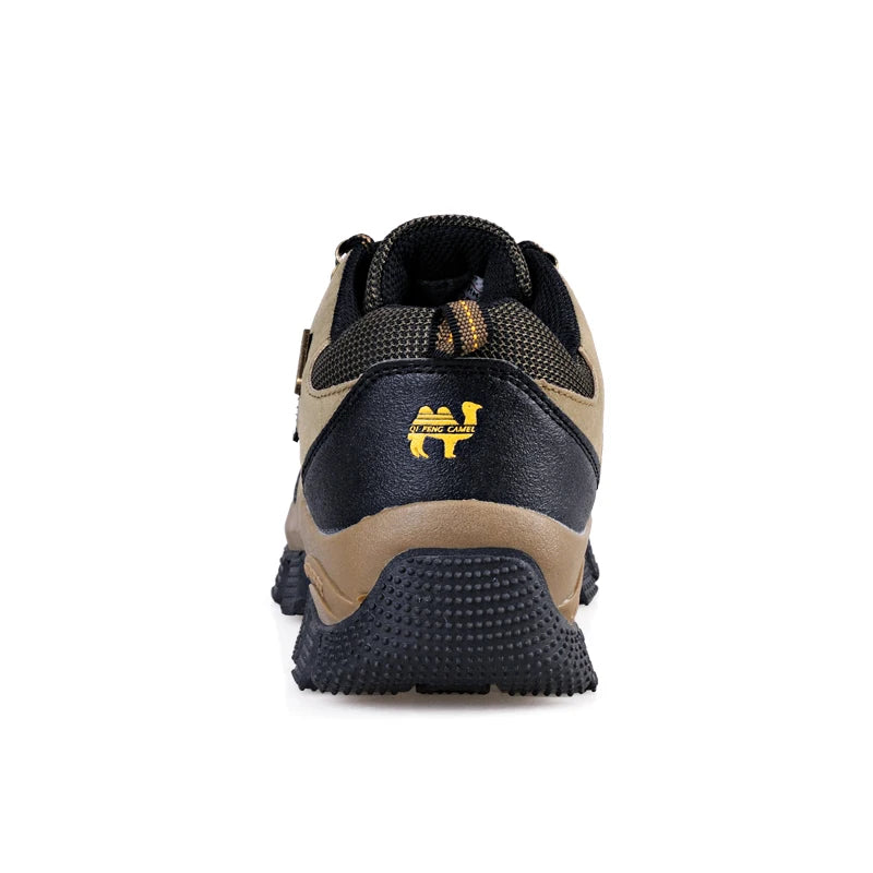 Hiking Shoes Non Slip Mountain Sneakers Winter Lace Up Retro Leather Shoe Sport Outdoor Trail Off-Road Trek Men Women Footwear