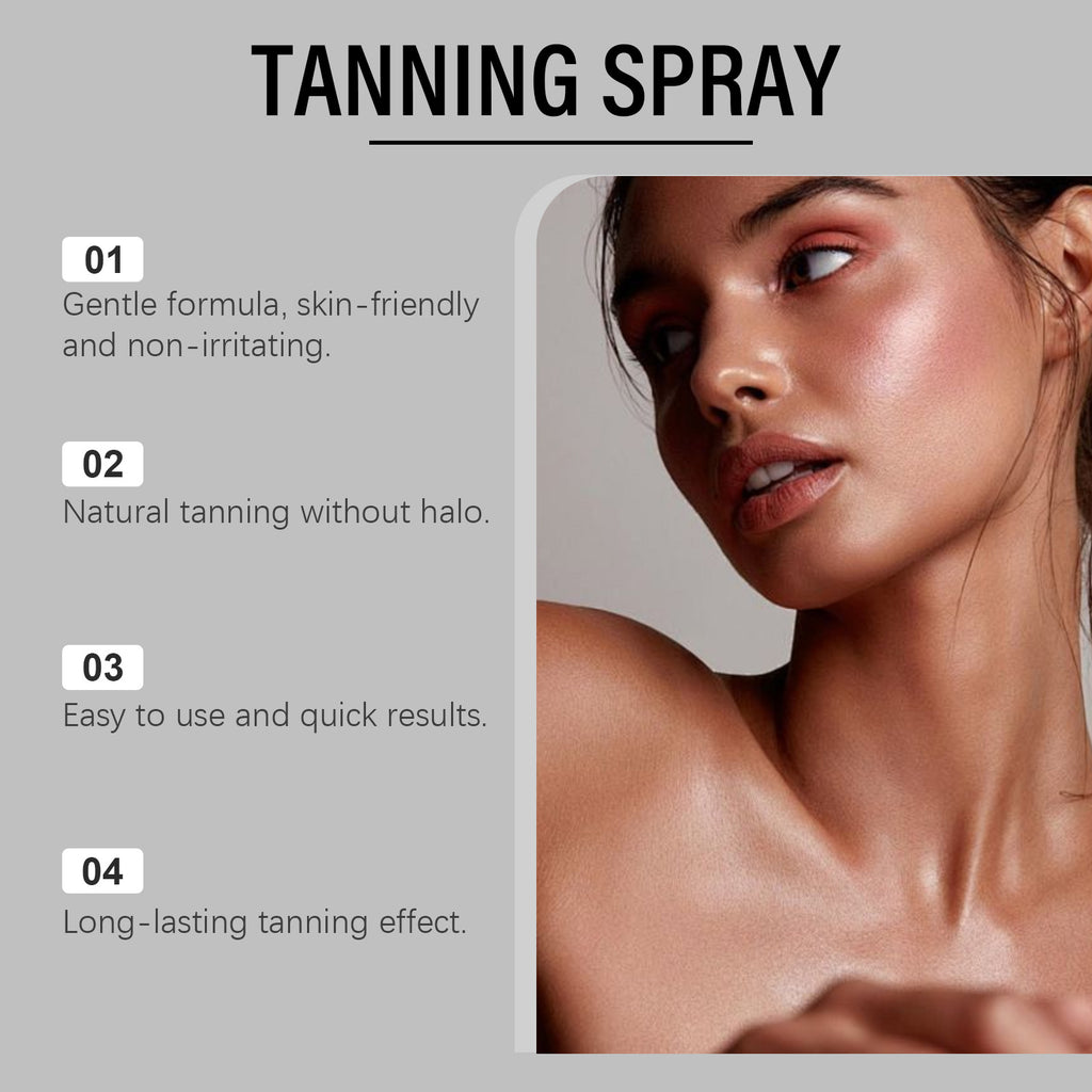 Enhancing Tan Spray Sunless Bronzing Accelerating Darkening Shiny Bronze Moisturizing Summer Beach Sunbathing Self Tanning Mist