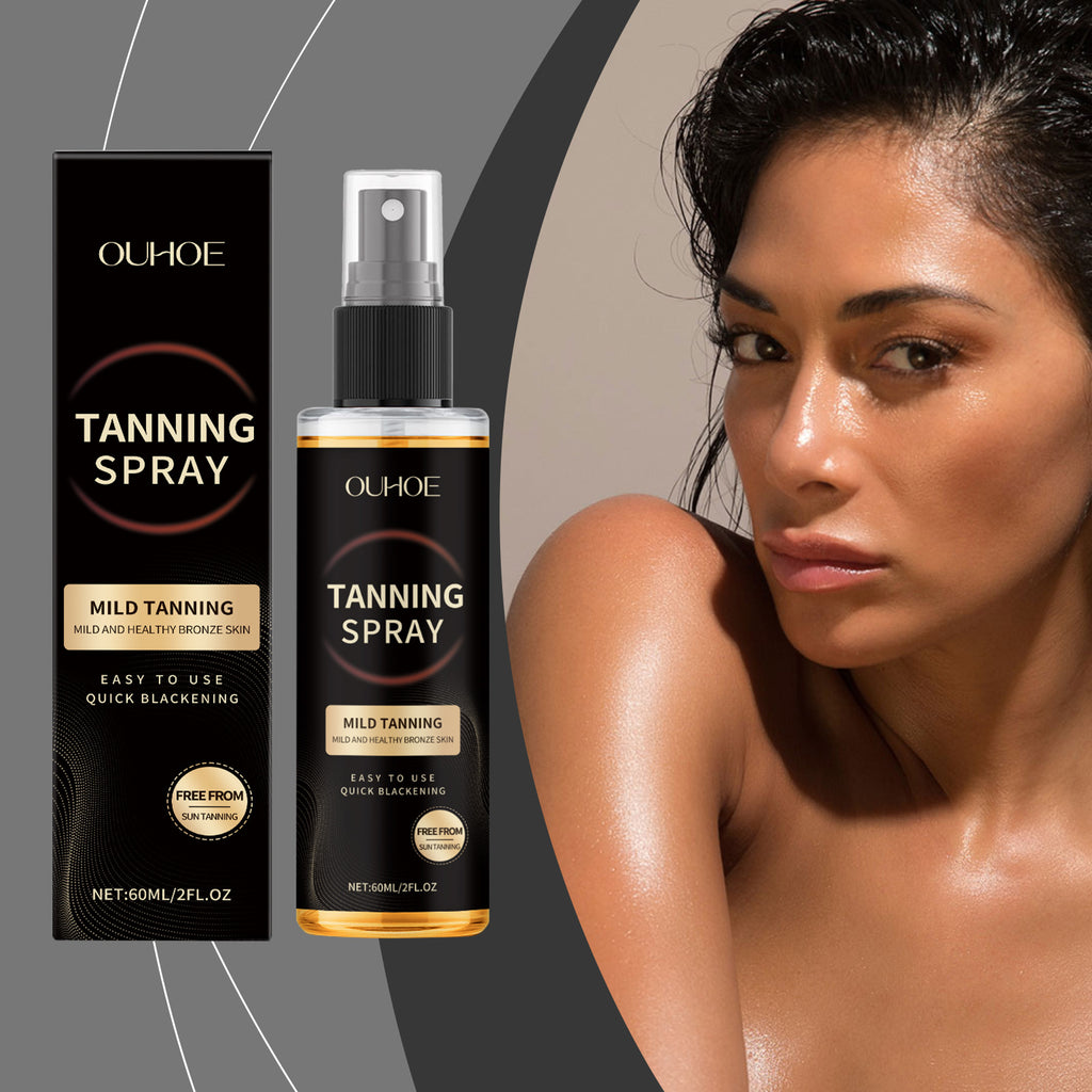 Enhancing Tan Spray Sunless Bronzing Accelerating Darkening Shiny Bronze Moisturizing Summer Beach Sunbathing Self Tanning Mist