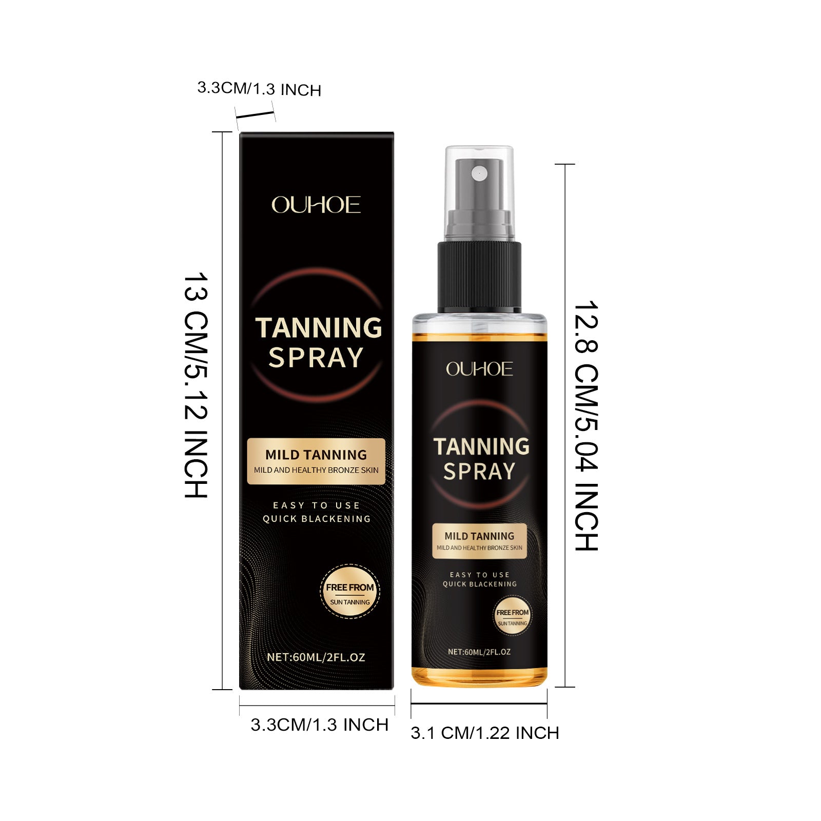 Enhancing Tan Spray Sunless Bronzing Accelerating Darkening Shiny Bronze Moisturizing Summer Beach Sunbathing Self Tanning Mist