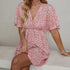 2024 Europe and the United States spring and summer new women's dress print V-neck short-sleeved casual loose dress women