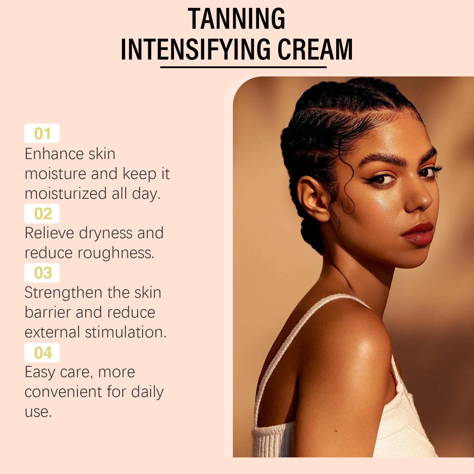 Peach Self Tanner Cream Enhancing Bronzing Boosting Darkening Sunless Tanning Sun Kissed Tone Hydrating Watermelon Bronzer Cream