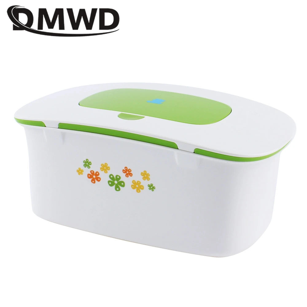DMWD Home And Car Dual Use Wipes Heater Baby Wet Tissue Heating Box Facial Mask Heating Machine Towel Warmer 40℃ Constant Temp