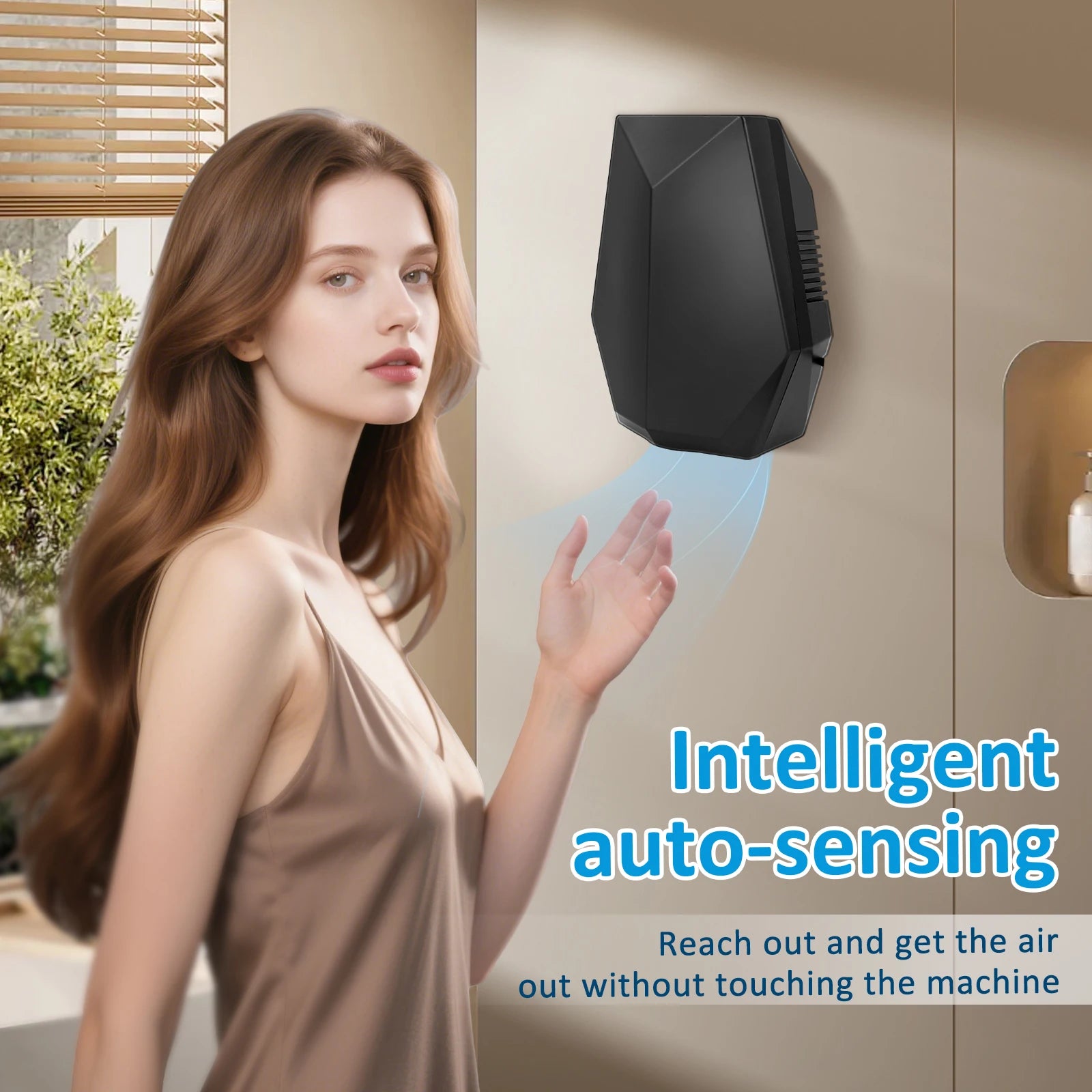 Wall Mounted Automatic Hand Dryer Sensor US Plug High Power Motor Compact  Dryer Sensor Quiet Dryer for Kitchen Bedroom Hotel