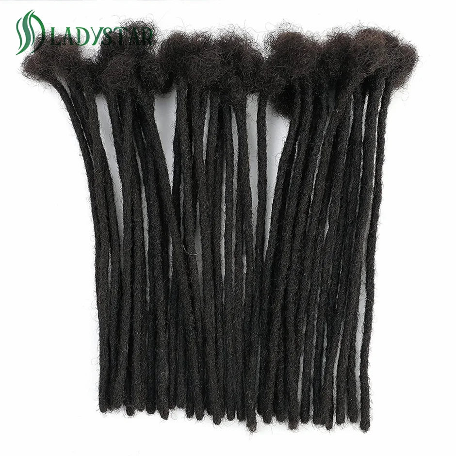 Human Hair Dreadlocks Extensions Brazilian Real Human Hair locks Extensions Handmade Dreadlocks for Women/Men 8-24 Inch