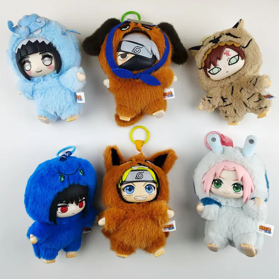 *In Stock  Naruto Itachi Sasuke Kakashi Gaara Series Blind Box Trendy Toy Figure Plush Pendant Collection Christmas Gift
