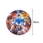 Sonic Birthday Party Decoration Game Hedgehog Balloons  Action Figure Party Paper Plate Towel Cup Tablecloth Toy Kid Gifts